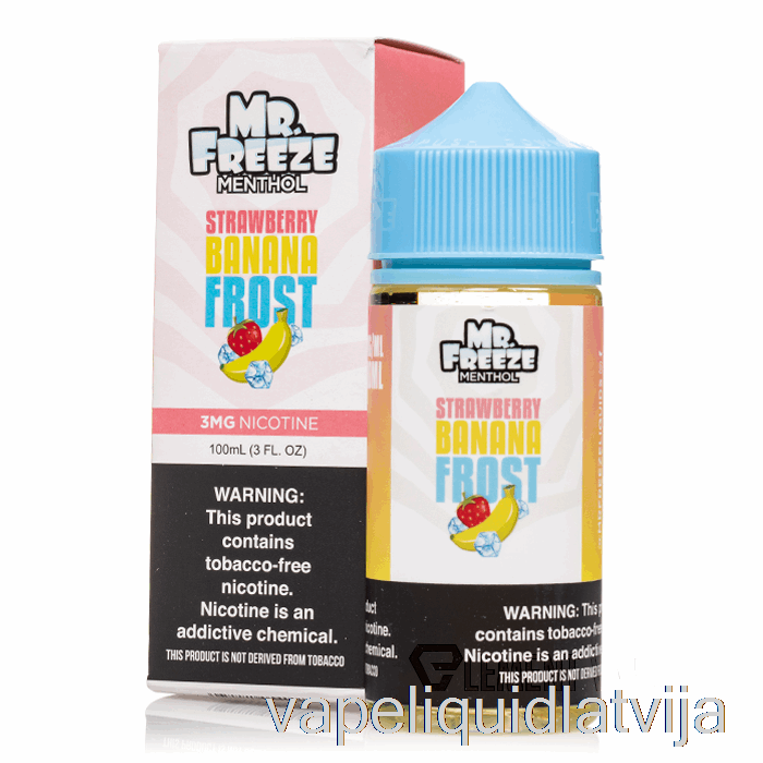 Zemeņu Banānu Frost - Mr Freeze - 100ml 3mg Vape šķidrums